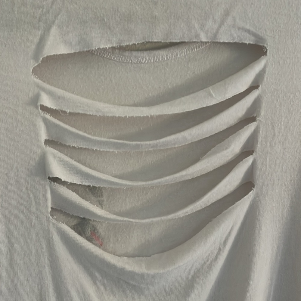 Sale! Peloton Tank Top with Back Cutout, Size S, White, - Picture 3 of 6